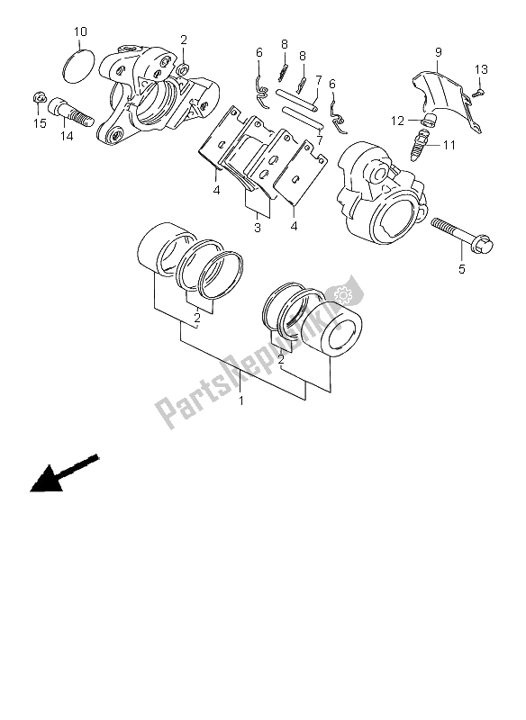 Tutte le parti per il Pinza Anteriore del Suzuki VS 1400 Intruder 1997