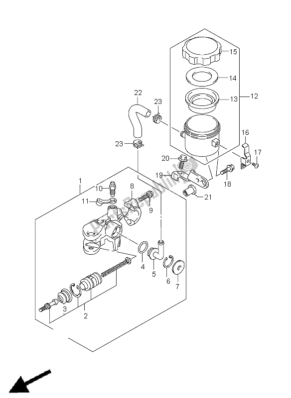 Wszystkie części do Przedni Cylinder G?ówny Suzuki GSX R 1000 2006