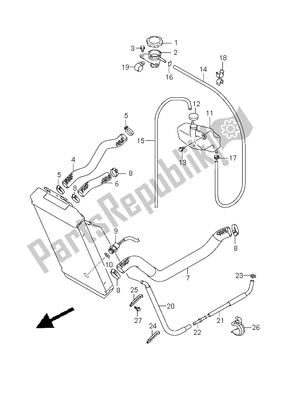 Tutte le parti per il Tubo Del Radiatore del Suzuki VZ 800Z Intruder 2009