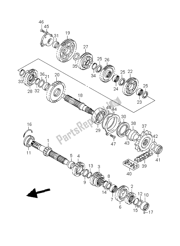 Toutes les pièces pour le Transmission du Suzuki GSX R 600 2006