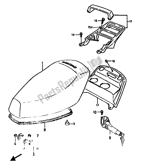 All parts for the Seat of the Suzuki AH 50 1994