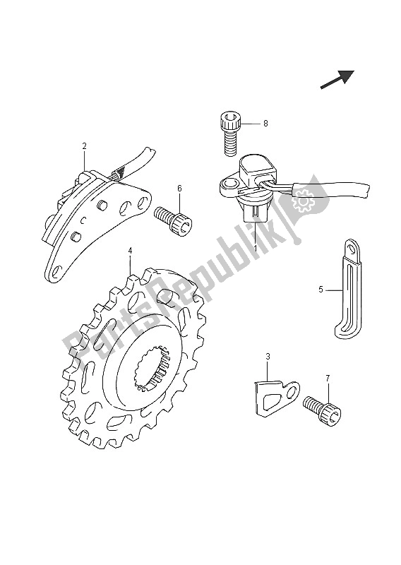 All parts for the Signal Generator of the Suzuki GSX R 1000A 2016