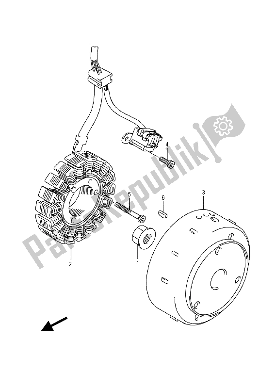 Tutte le parti per il Magnete del Suzuki UH 200A Burgman 2015