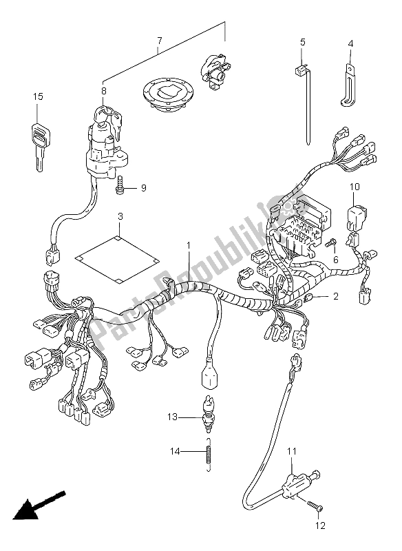 Todas las partes para Mazo De Cables (gsf1200-s) de Suzuki GSF 1200 Nssa Bandit 1998