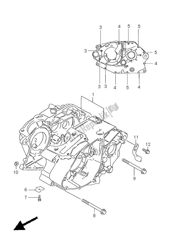 Todas as partes de Bloco Do Motor do Suzuki GN 125E 1998