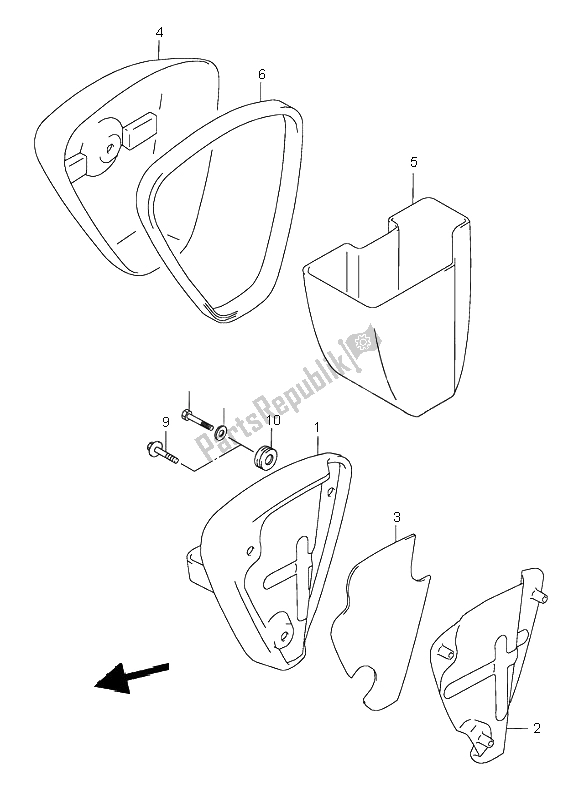 Todas las partes para 2do Aire (excepto E18) de Suzuki VL 1500 Intruder LC 1999