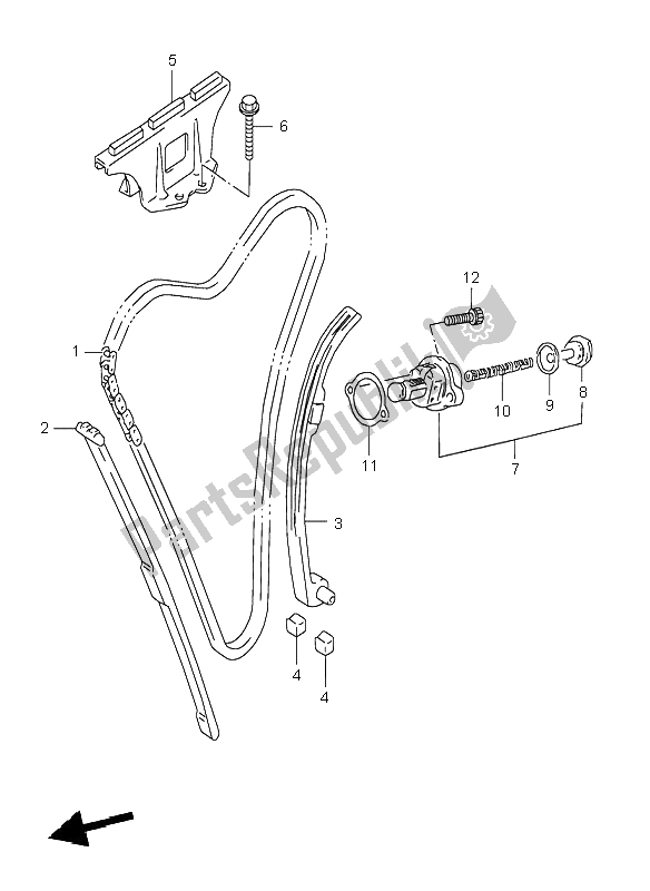 Tutte le parti per il Catena A Camme del Suzuki GSX 600F 1996