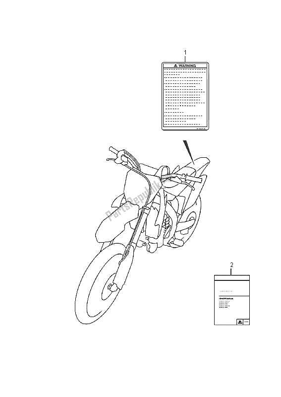 All parts for the Label of the Suzuki RM Z 250 2016