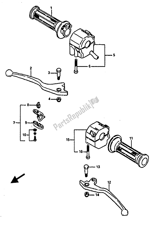 Todas las partes para Interruptor De La Manija de Suzuki GSX R 1100 1988