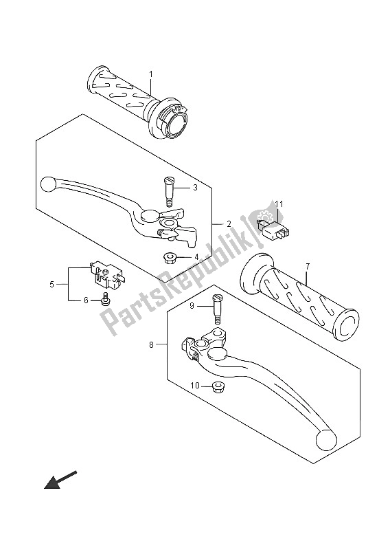 Tutte le parti per il Leva Della Maniglia del Suzuki GSX 1250 FA 2016