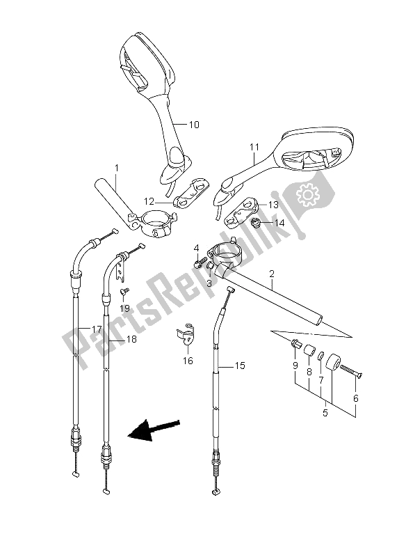 Toutes les pièces pour le Guidon du Suzuki GSX R 600 2006