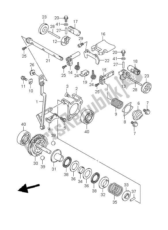 All parts for the Exhaust Valve of the Suzuki RM 250 2007