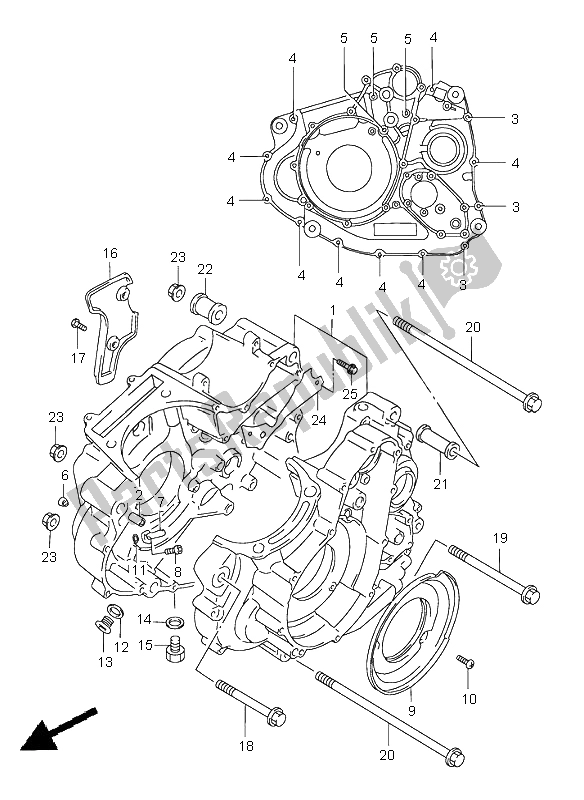 Todas as partes de Bloco Do Motor do Suzuki XF 650 Freewind 1998