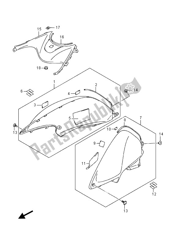 Todas las partes para Tapa Del Tanque De Combustible de Suzuki DL 650 XA V Strom 2015