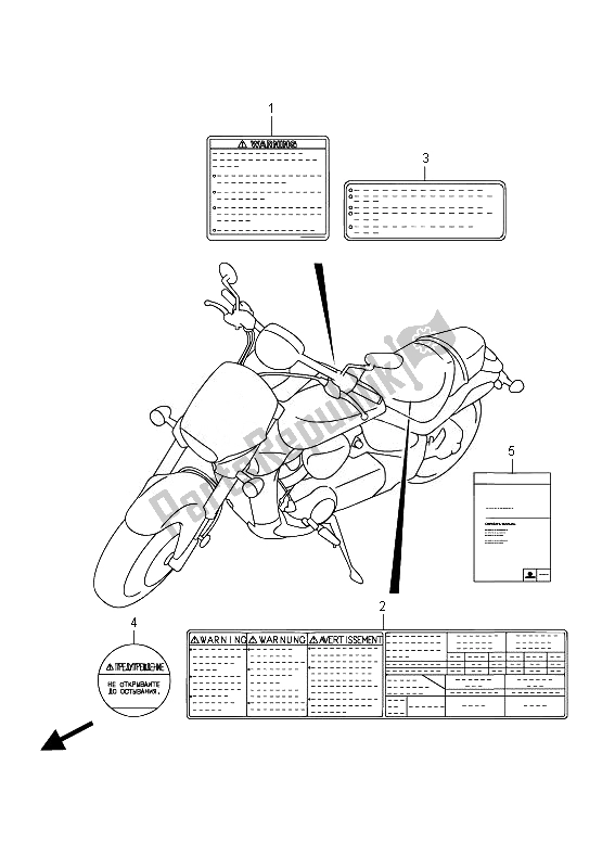 Wszystkie części do Etykieta (vzr1800uf E19) Suzuki VZR 1800 M Intruder 2014