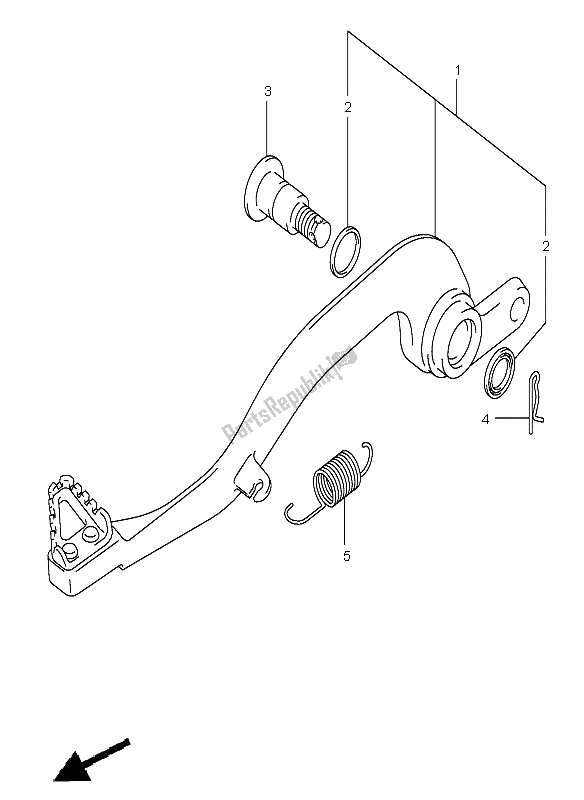 Tutte le parti per il Pedale Del Freno del Suzuki RM Z 450 2005