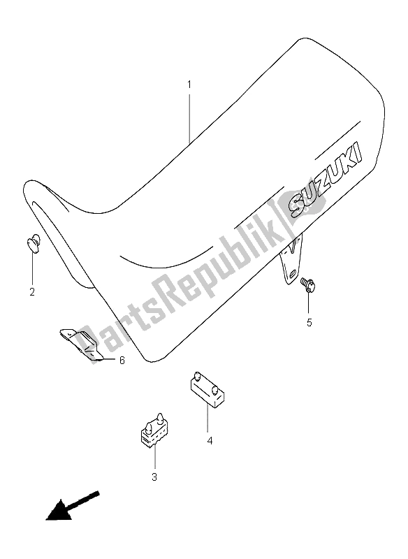 All parts for the Seat of the Suzuki DR 125 SE 2001