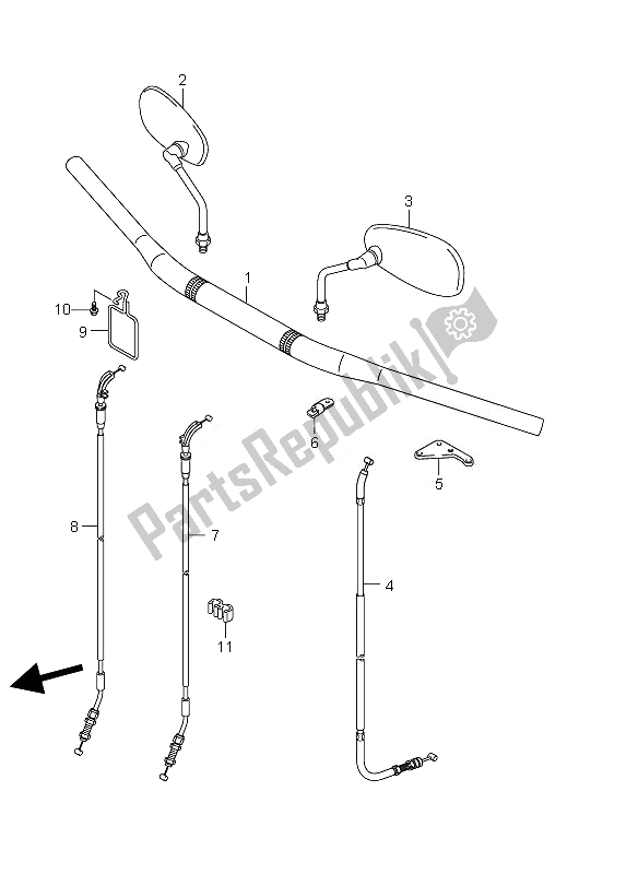 All parts for the Handlebar of the Suzuki VZR 1800 Rnzr M Intruder 2010