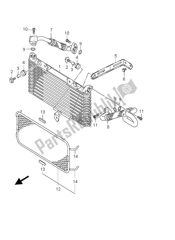 Todas las partes para Enfriador De Aceite de Suzuki GSX 1300R Hayabusa 2004