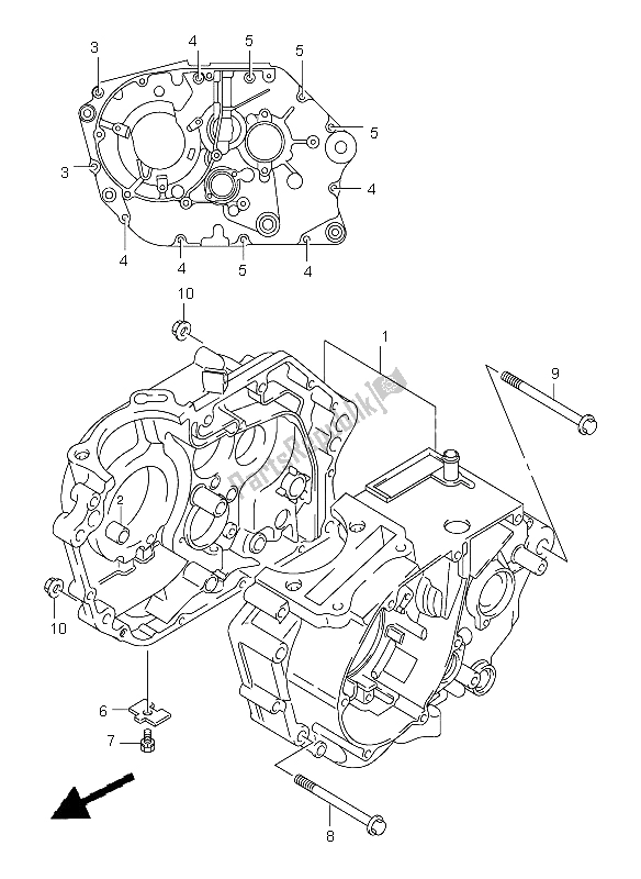 Tutte le parti per il Carter del Suzuki DR Z 125 SW LW 2003