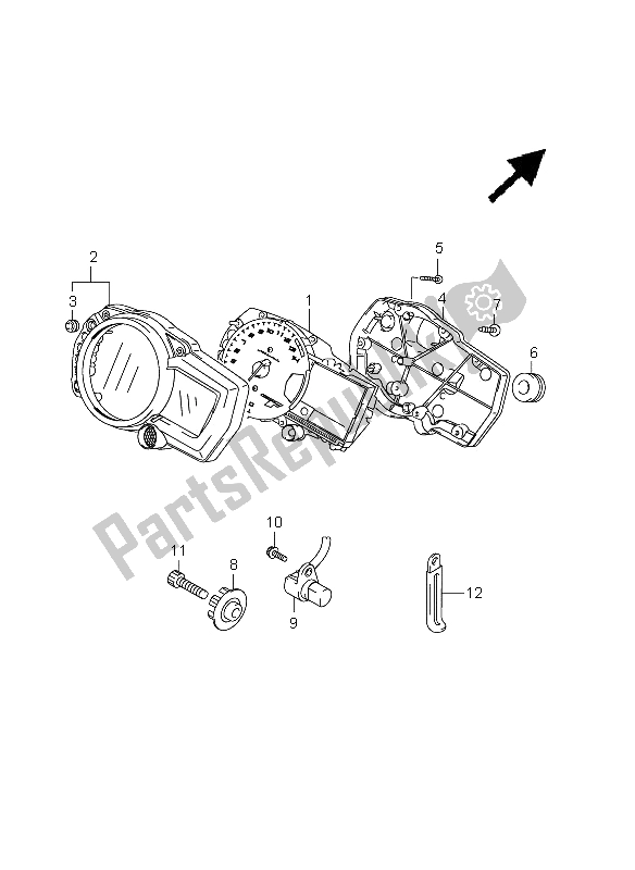 Tutte le parti per il Tachimetro (gsx650fa-fua) del Suzuki GSX 650 FA 2009