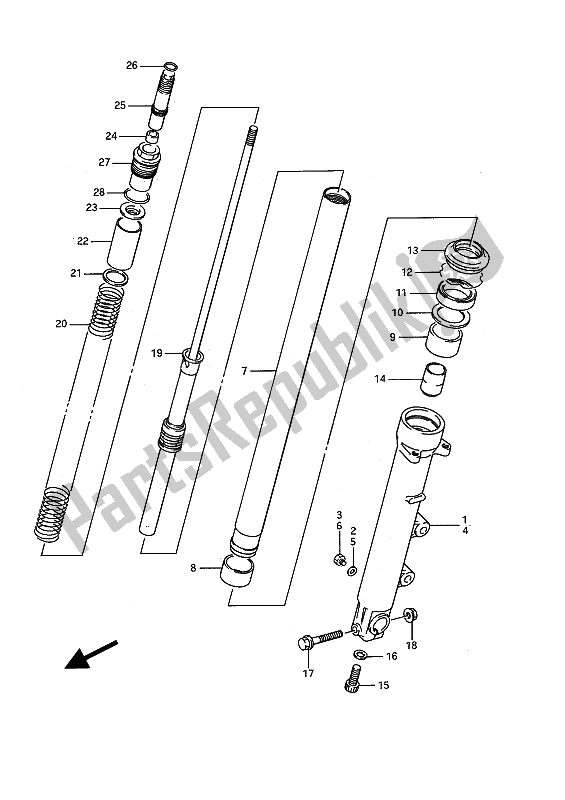 Toutes les pièces pour le Amortisseur Avant du Suzuki GSX 1100F 1993