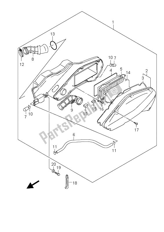 Todas las partes para Filtro De Aire de Suzuki UX 125 Sixteen 2008