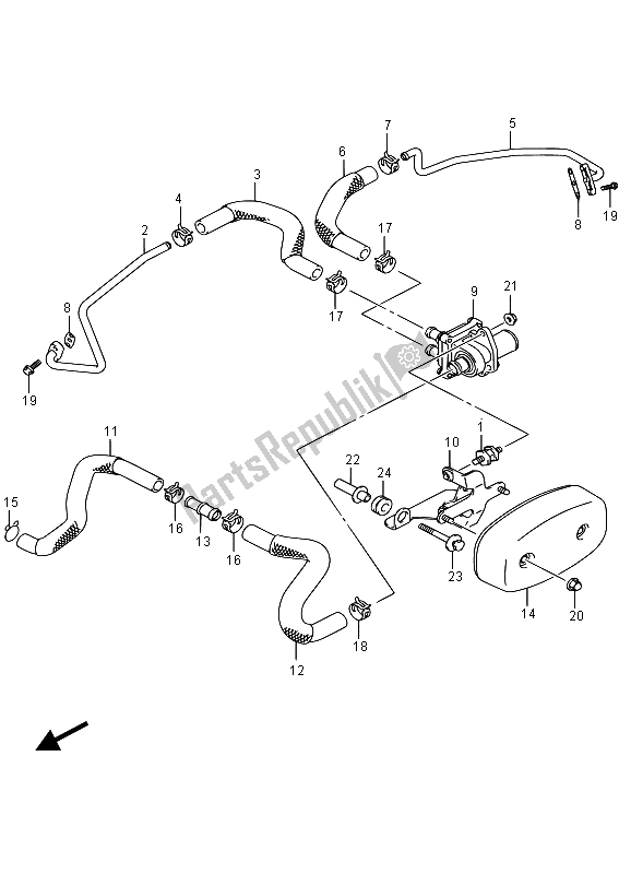 All parts for the 2nd Air (e02) of the Suzuki VL 800 Intruder 2015