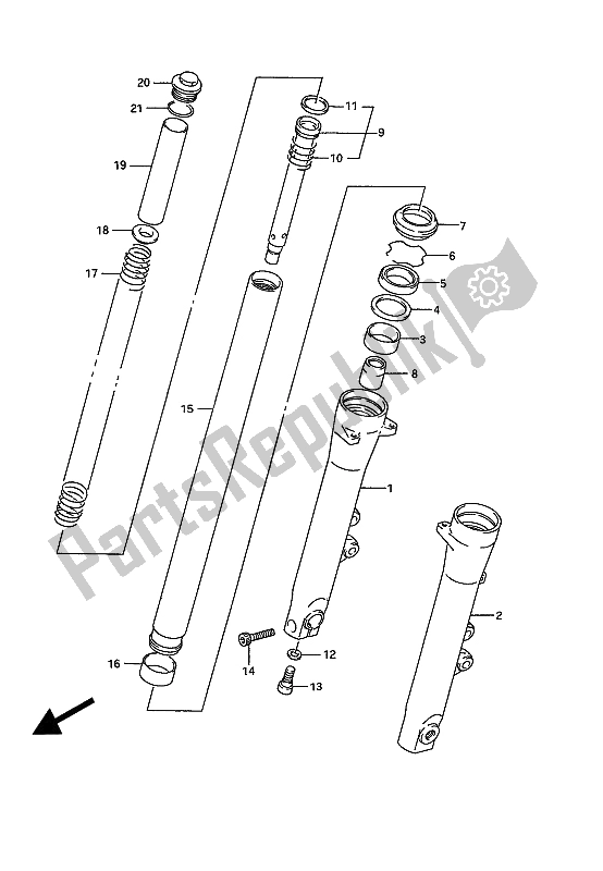 Wszystkie części do Przedni Amortyzator Suzuki GSX 1100G 1992