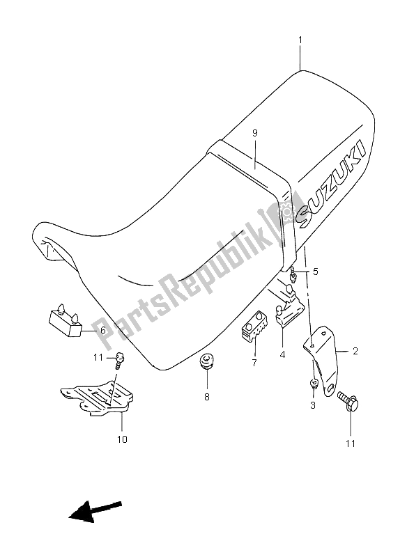 Wszystkie części do Siedzenie Suzuki DR 350 SE 1998