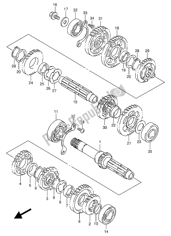 Todas las partes para Transmisión de Suzuki VX 800U 1993