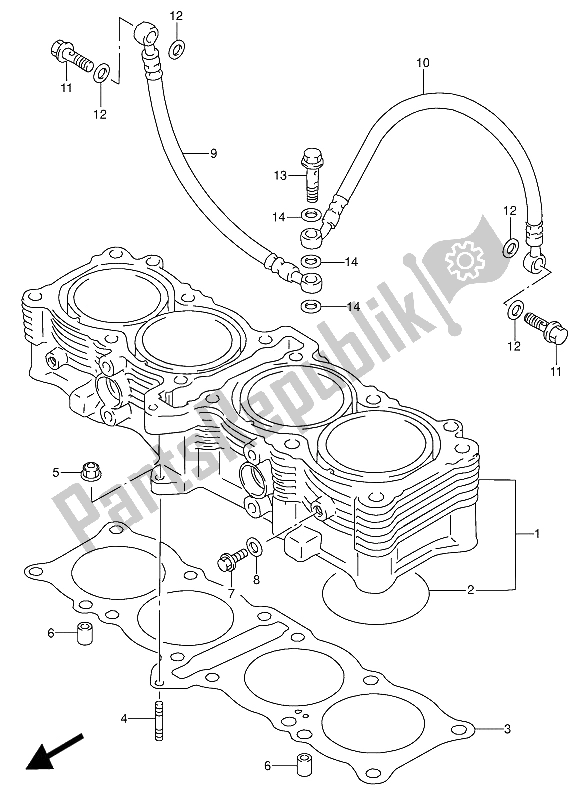 Todas las partes para Cilindro de Suzuki RF 600 RU 1993