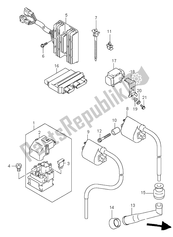 All parts for the Electrical of the Suzuki VL 800Z Volusia 2005