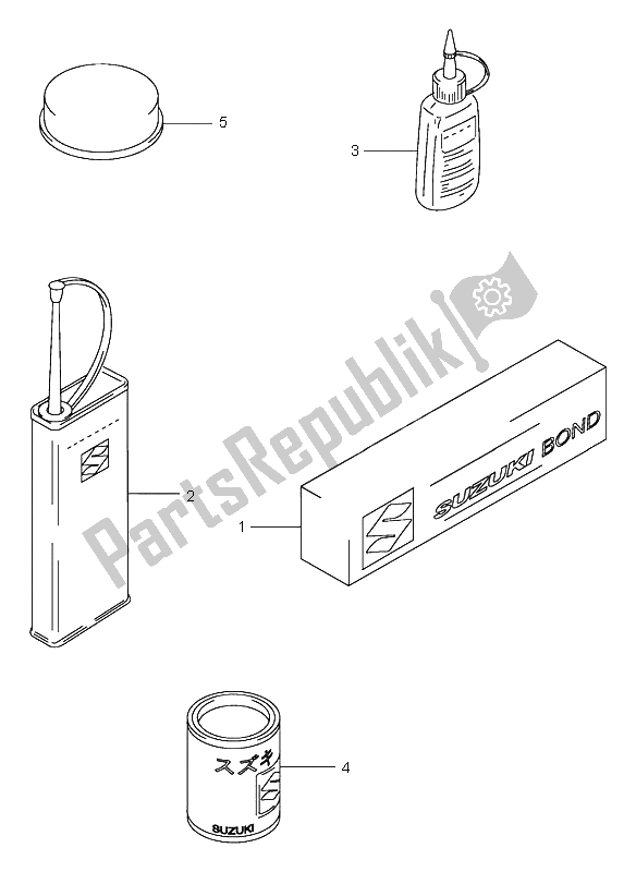 Todas as partes de Opcional do Suzuki RM 125 2003