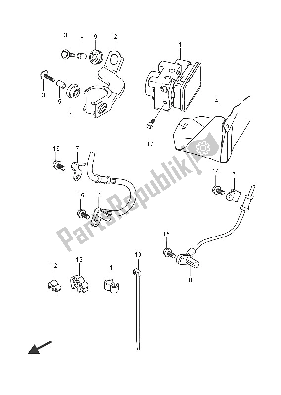 All parts for the Hydraulic Unit (gsx-r1000auf) of the Suzuki GSX R 1000A 2016