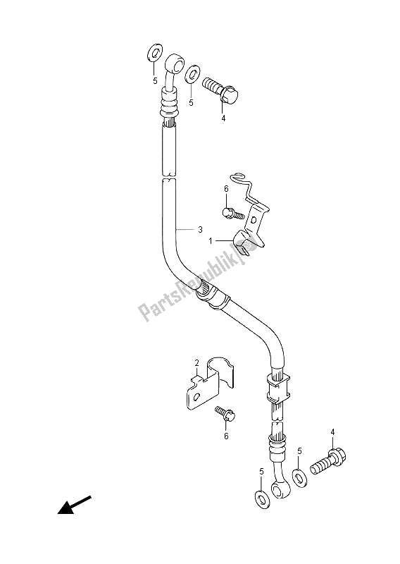 Tutte le parti per il Tubo Freno Anteriore del Suzuki GW 250F Inazuma 2015