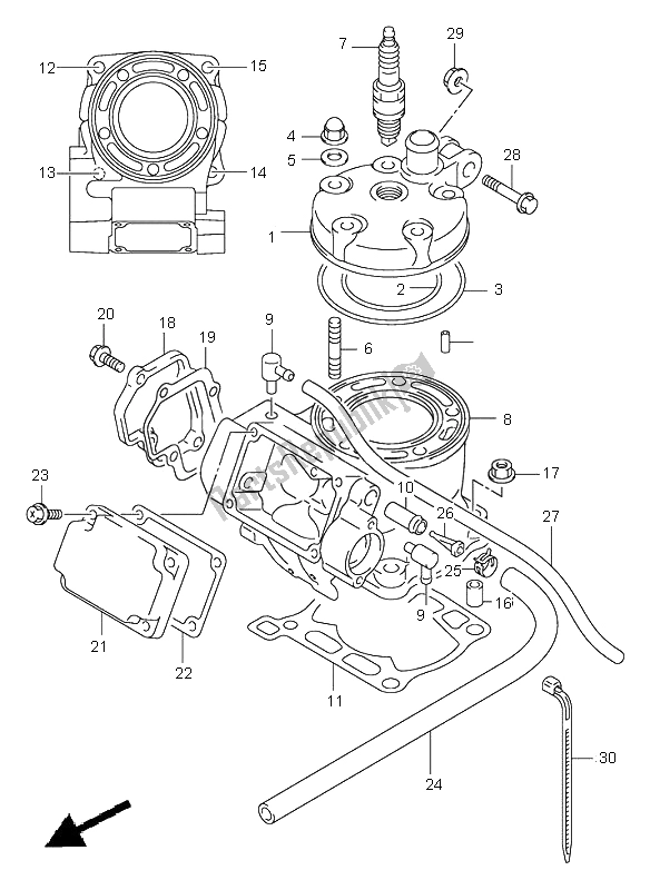 Wszystkie części do Cylinder Suzuki RM 125 2002