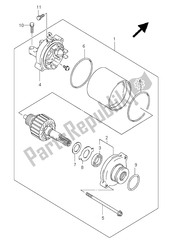 Toutes les pièces pour le Demarreur du Suzuki GSX R 1000 2003