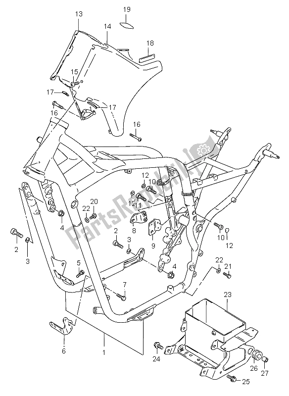 Toutes les pièces pour le Cadre du Suzuki VS 800 Intruder 2004