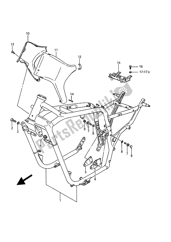 Todas las partes para Marco de Suzuki VS 1400 Glpf Intruder 1987
