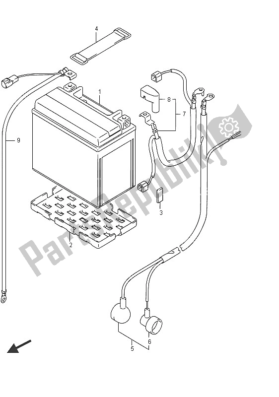 All parts for the Battery of the Suzuki DL 650 AXT V Strom 2016