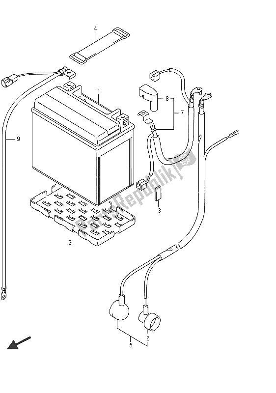 Tutte le parti per il Batteria del Suzuki DL 650 AXT V Strom 2016