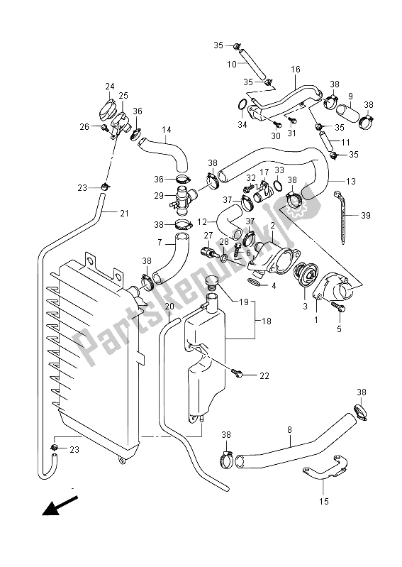 Alle onderdelen voor de Radiator Slang van de Suzuki VZR 1800 NZR M Intruder 2012