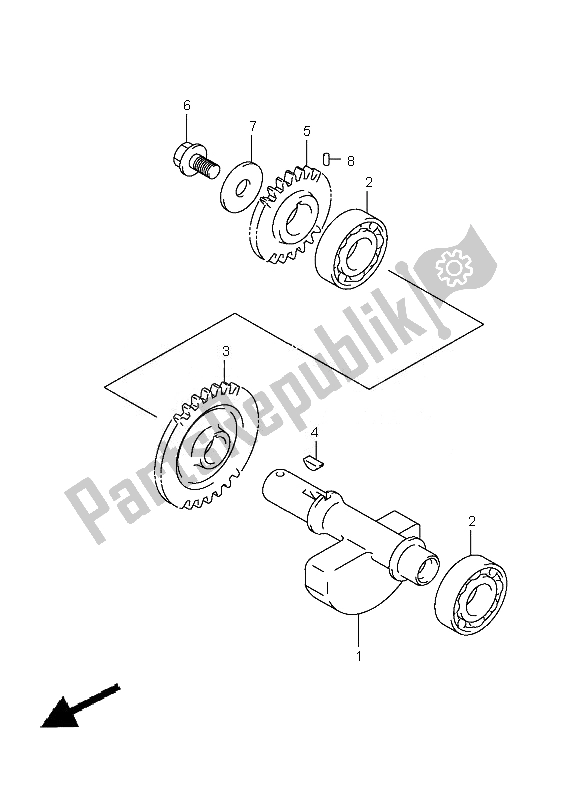 Tutte le parti per il Manovella del Suzuki LT A 400 Kingquad 4X2 2010