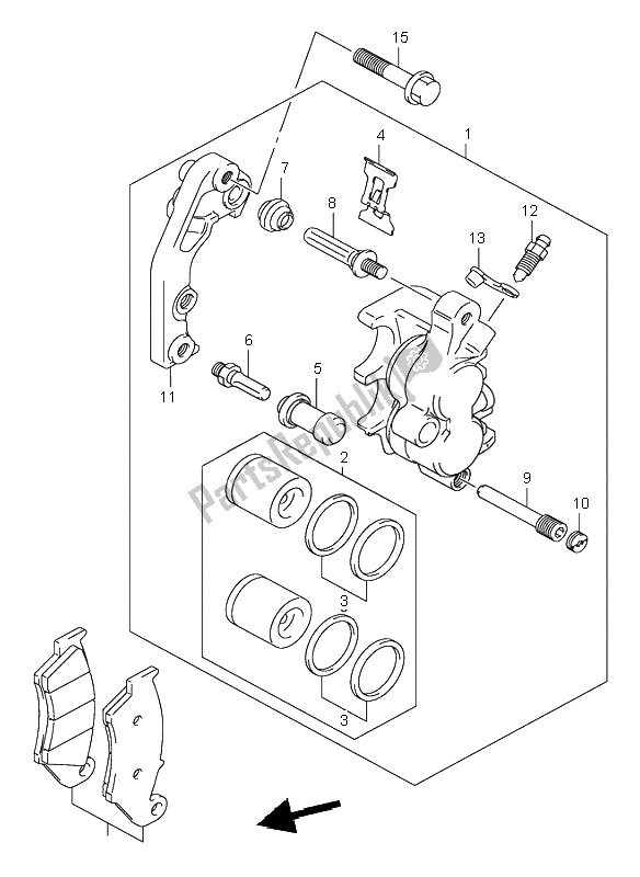 Todas las partes para Pinza Delantera de Suzuki RM 125 2001