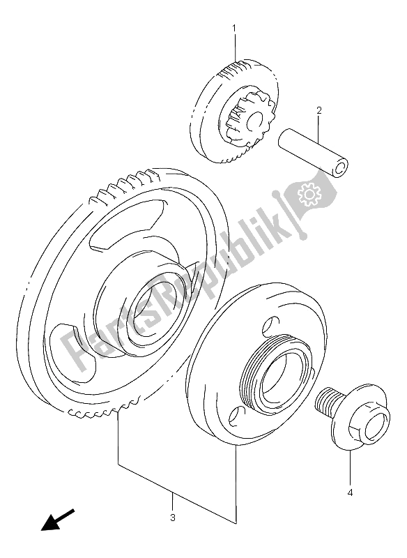 Tutte le parti per il Frizione Di Avviamento del Suzuki GSX 750F 2006