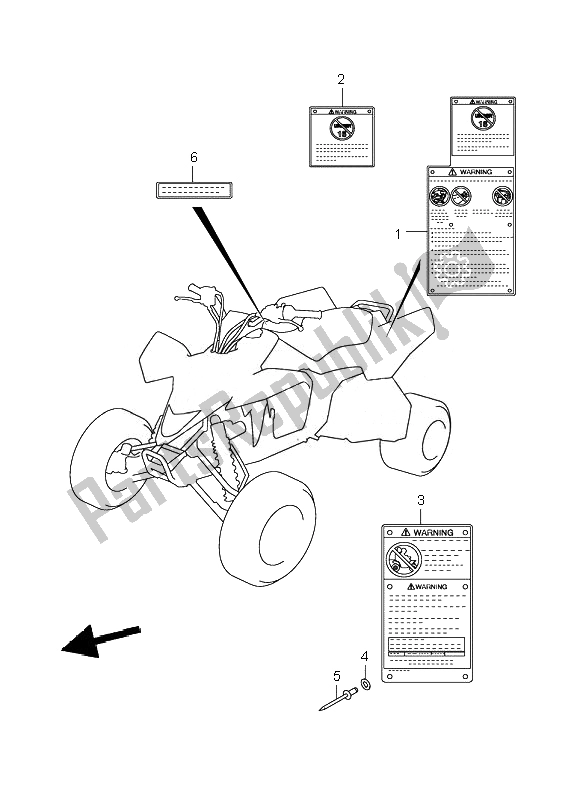 All parts for the Label of the Suzuki LT R 450 Quadracer 2007