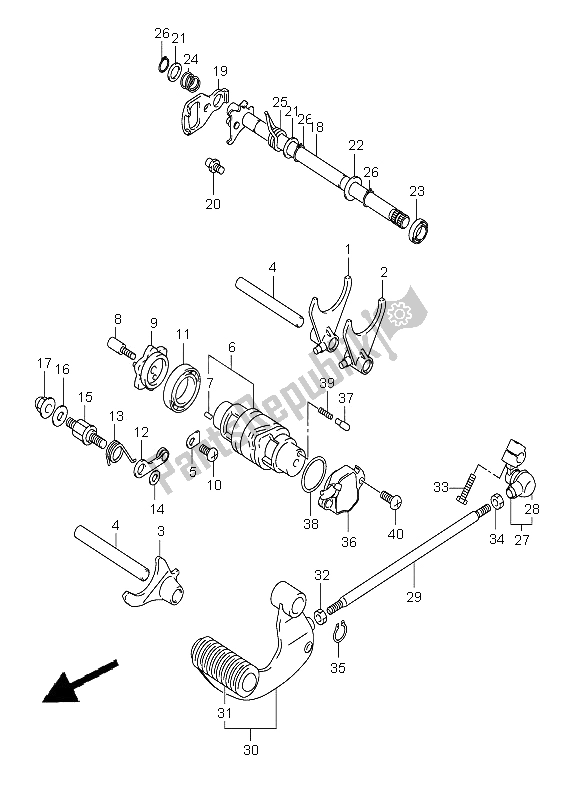 Toutes les pièces pour le Changement De Vitesse du Suzuki VL 250 Intruder 2005