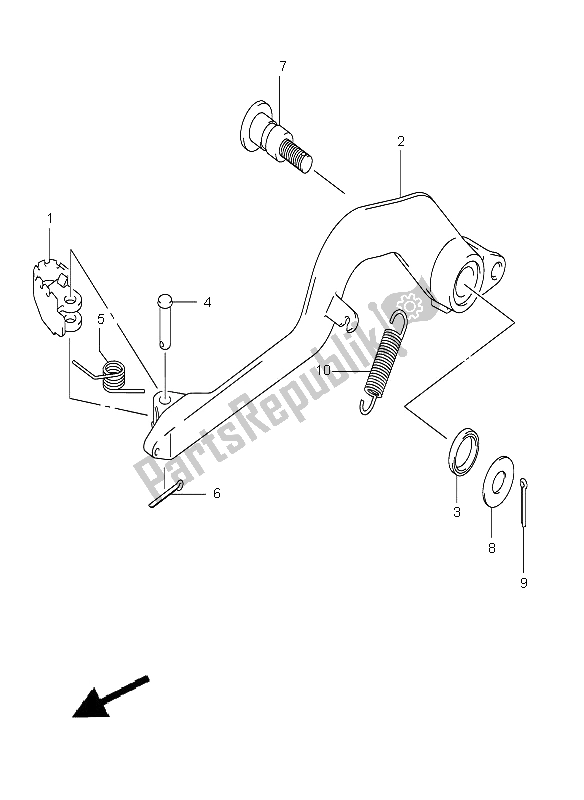 All parts for the Rear Brake (e1-p37) of the Suzuki DR Z 400E 2006