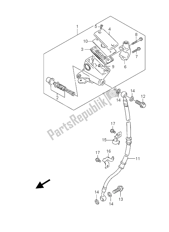 Wszystkie części do Przedni Cylinder G?ówny (gs500f-fu) Suzuki GS 500 EF 2006